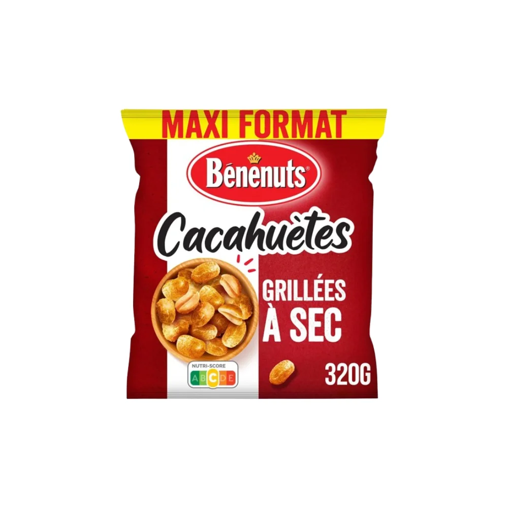 Cacahuètes Grillées à Sec Salées – 320g